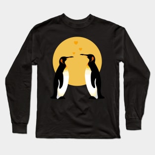 Penguin Couple Emperor Sea Bird King Penguin Lover Penguin Long Sleeve T-Shirt